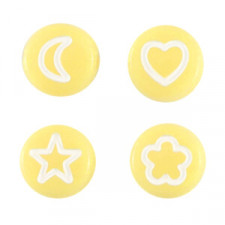 Acrylic beads Icon mix Yellow